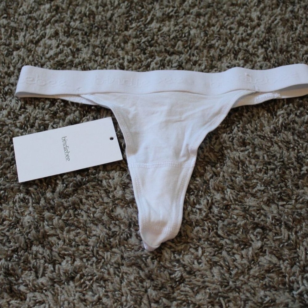 ✨2/$20 NWT Birdiebee Bee Strong Thong Panties White Underwear XS Small H13363 - Picture 8 of 12